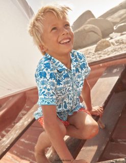 apranga lt Boden berniukai marškinėliai su margintais kraštais atogrąžų safyro medienos blokas 284XZZ856