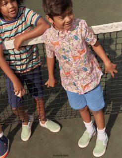 apranga lt Boden berniukai medvilniniai-lininiai marškiniai kameo rožinis atogrąžų sodas 284XZZ850