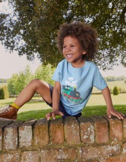 apranga lt Boden berniukai medvilniniai marškinėliai kryželiu akmenukų mėlynas traukinys 284XZZ860