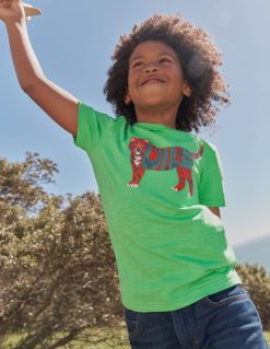 apranga lt Boden berniukai medvilniniai marškinėliai su gyvūnų raštais alavijo žalias tigras 284XZZ858