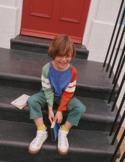 apranga lt Boden berniukai Spalvoti Raglano marškinėliai mėlynas/žalias/oranžinis marlas 284XZZ849