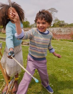 apranga lt Boden kūdikis Fair Isle stripe crew džemperis minkšta daugiasluoksnė juostelė 284XZZ535