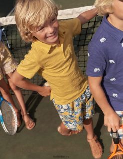 apranga lt Boden kūdikis slubbed-jersey polo marškinėliai garstyčių geltonumo 284XZZ3408