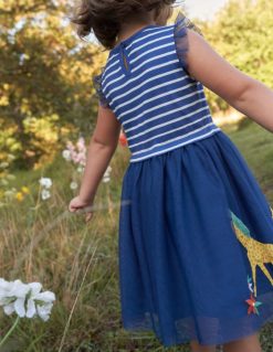 apranga lt Boden kūdikis tiulio mišinio suknelė su aplikacijomis safyro ir vanilės juostelė 284XZZ370