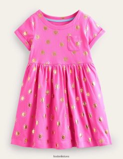 apranga lt Boden kūdikis trumpomis rankovėmis linksma džersio suknelė kutentos rožinės/auksinės saulės 284XZZ376