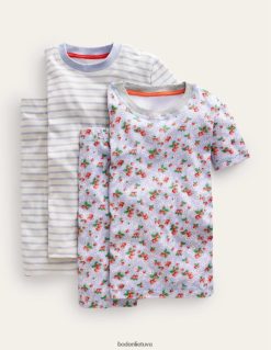 apranga lt Boden mergaites dviviečių pakuotės prigludusi trumpa pižama banglenčių mėlyna gėlių 284XZZ804