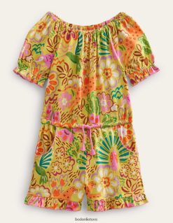 apranga lt Boden mergaites džersio žaidimų kostiumas agrastų geltona gėlių 284XZZ2753