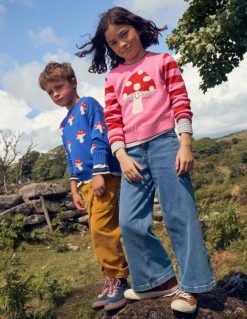 apranga lt Boden mergaites džinsai plačiomis kojomis vidurio vintažinė mėlyna 284XZZ797