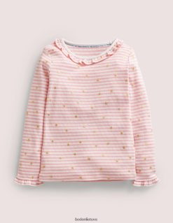 apranga lt Boden mergaites kibirkščiuojantis raukinis pointelle viršus dramblio kaulo/kameo rožinė 284XZZ2745