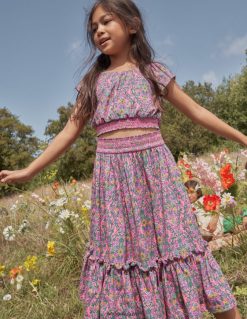 apranga lt Boden mergaites margintas jersey maxi sijonas azalijos vynmedis 284XZZ783