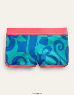 apranga lt Boden mergaites raštuoti maudymosi šortai tropinis žalias vasaros trafaretas 284XZZ3259