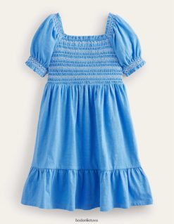 apranga lt Boden mergaites shirred šventinė suknelė penzance mėlyna 284XZZ2882