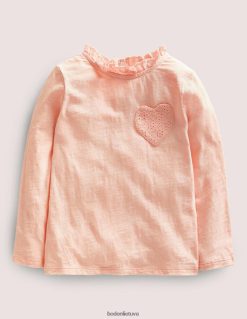 apranga lt Boden mergaites širdelės kišenė ilgomis rankovėmis Provanso dulkėta rožinė 284XZZ2931