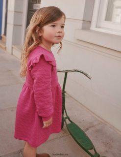 apranga lt Boden mergaites širdies žakardo prakaito suknelė flokso rožinė 284XZZ748