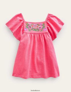 apranga lt Boden mergaites siuvinėtas trikotažinis viršus rožinis ledinukas 284XZZ2856