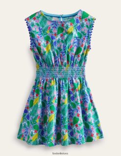 apranga lt Boden mergaites spausdinta šventinė suknelė kelių papūgų vynmedis 284XZZ742