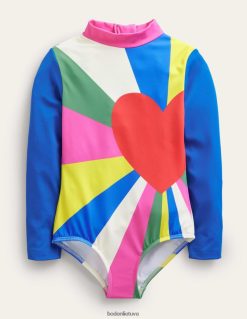 apranga lt Boden mergaites spausdintas maudymosi kostiumėlis ilgomis rankovėmis keli 284XZZ3295