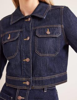 apranga lt Boden moterys apkarpyta laisvalaikio medvilninė striukė indigo 284XZZ1379