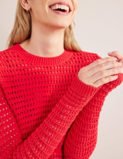 apranga lt Boden moterys apkarpytas nertas megztinis didelės rizikos raudona 284XZZ1589