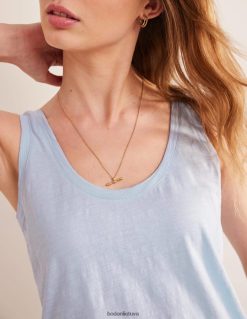 apranga lt Boden moterys atpalaiduota kaklo liemenė chambray mėlyna 284XZZ2168