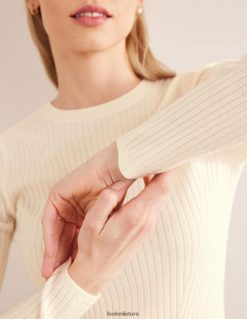 apranga lt Boden moterys briaunotas merino džemperis pisacijos lukštas 284XZZ1153