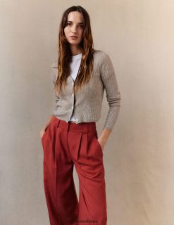 apranga lt Boden moterys briaunotas merino v megztinis šinšilos melanžas 284XZZ2441