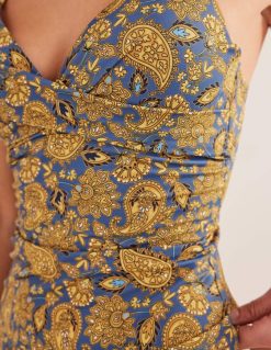 apranga lt Boden moterys capri puodelio dydžio tankini viršutinė dalis aukso derliaus ir Paisley terasa 284XZZ1868