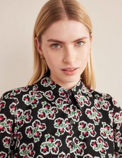 apranga lt Boden moterys daugiapakopė medvilninė marškinėlių suknelė juodas ir žiedlapių žiedas 284XZZ2467