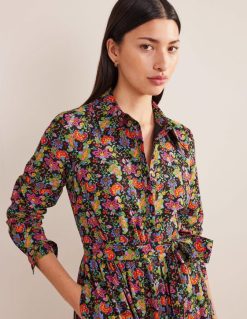 apranga lt Boden moterys daugiapakopė medvilninė marškinėlių suknelė juodųjų ir gvazdikų sodas 284XZZ2210