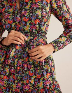 apranga lt Boden moterys daugiapakopė medvilninė mini marškinėlių suknelė juodųjų ir gvazdikų sodas 284XZZ1172