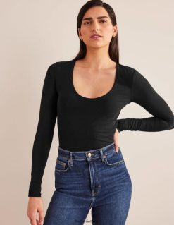 apranga lt Boden moterys dvigubo sluoksnio kaklo viršus juodas 284XZZ140