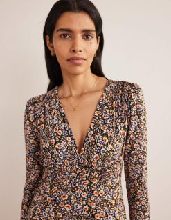 apranga lt Boden moterys džersio mini arbatos suknelė multi & Eden žydėjimas 284XZZ1501