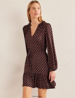 apranga lt Boden moterys Džersio suknelė su įpjova iškirpte prancūzų laivynas ir saulėgrąžos geo 284XZZ1185