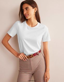 apranga lt Boden moterys grynos medvilnės marškinėliai baltas 284XZZ190