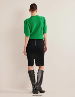 apranga lt Boden moterys Hampshire tamprus trikotažo sijonas juodas 284XZZ648