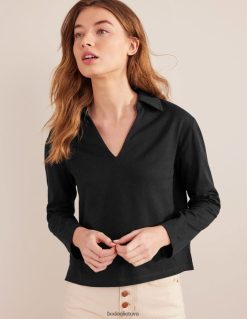 apranga lt Boden moterys įpjovos apykaklės juostelės viršuje juodas 284XZZ2531