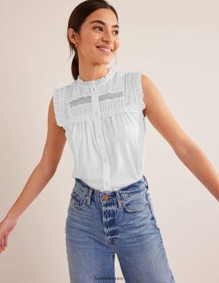 apranga lt Boden moterys jungo detalių trikotažiniai marškiniai baltas 284XZZ1094