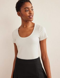 apranga lt Boden moterys kaklelio briaunotas viršus dramblio kaulo 284XZZ1367