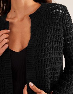 apranga lt Boden moterys karpytas nertas megztinis juodas 284XZZ1523