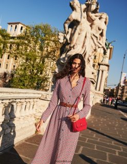 apranga lt Boden moterys Kate midi marškinėlių suknelė fiesta apelsinas ir deimantas 284XZZ45