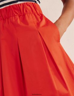 apranga lt Boden moterys klostuotas medvilninis sijonas vermilijonas raudonas 284XZZ1806