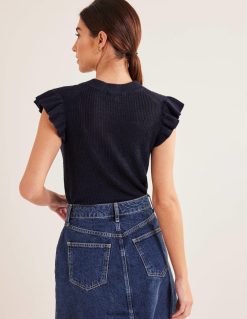 apranga lt Boden moterys lininė liemenė su briaunomis karinis jūrų laivynas 284XZZ1962