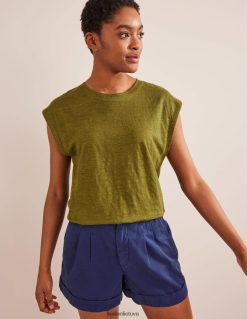 apranga lt Boden moterys lininiai marškinėliai su įgula kaklu upės nendrė 284XZZ1987