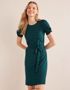 apranga lt Boden moterys mazgo detales jersey mini suknele smaragdo naktis 284XZZ2176