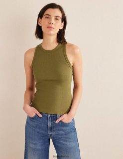 apranga lt Boden moterys medvilninė rievėta liemenė skalbtas chaki 284XZZ1886