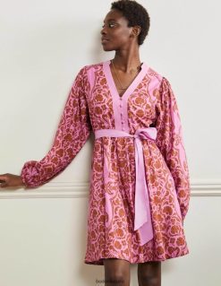 apranga lt Boden moterys medvilninė suknelė su įpjova kaklu orchidėjų žiedlapis ir aistros žydėjimas 284XZZ2283