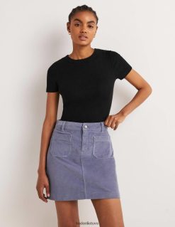 apranga lt Boden moterys medvilniniai briaunoti marškinėliai juodas 284XZZ171