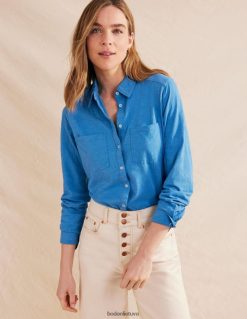 apranga lt Boden moterys medvilniniai marškinėliai porcelianinis mėlynas 284XZZ2186