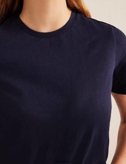 apranga lt Boden moterys medvilniniai marškinėliai su kaklu karinis jūrų laivynas 284XZZ177