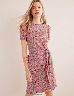 apranga lt Boden moterys megztinio trikotažo suknelė priekyje pomidorų ir dobilų sūkurys 284XZZ1050